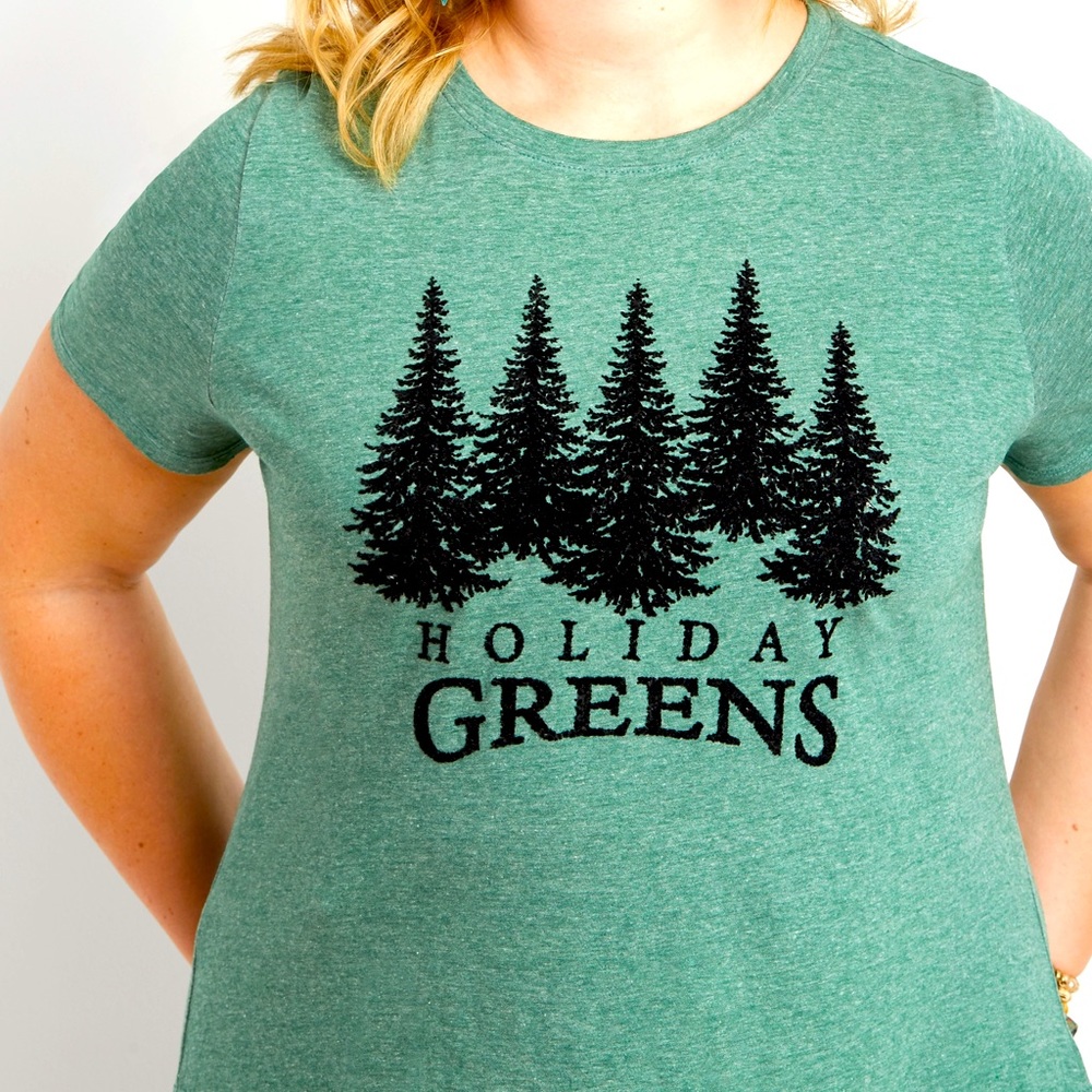 Maurices Plus Holiday Greens Graphic Tee, 3X